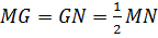 MG=GN=1/2 MN